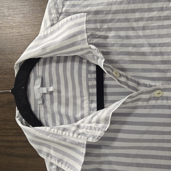 HINSON WU-"Halsey" 3/4 Sleeve Oversize Stripe Shirt-Size Medium - Picture 7 of 15